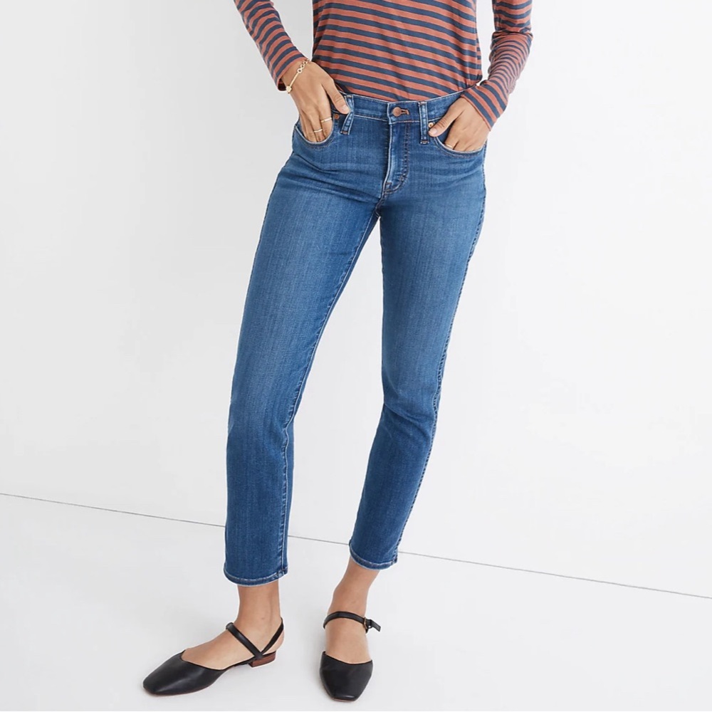 Madewell Mid-rise Stovepipe Jeans Medium Wash